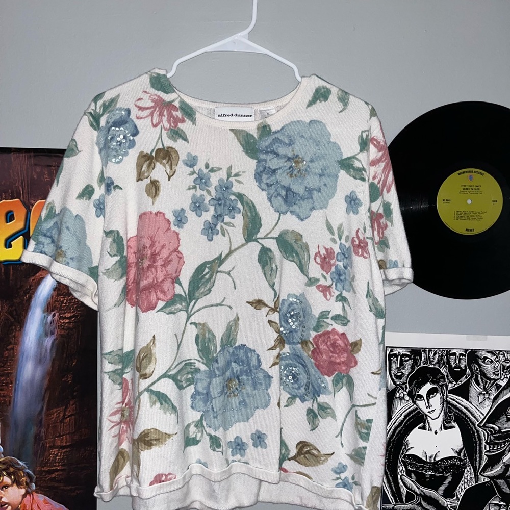 vintage alfred dunner floral top size xl